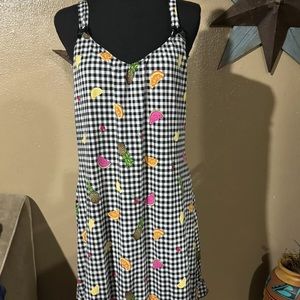 Vintage Iconic Betsy Johnson Fruit Slip Dress Size L EUC